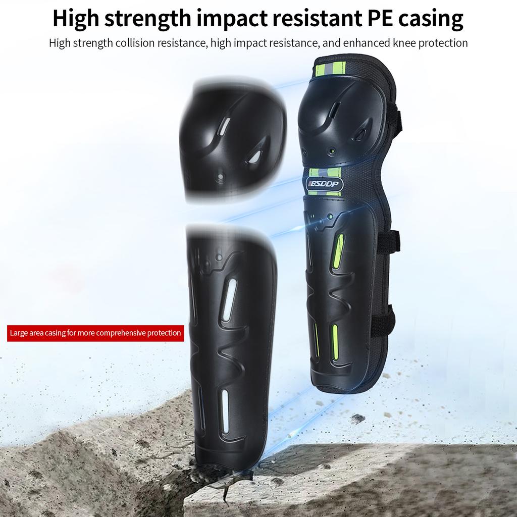 BSDDP Motorcycle Knee Pads 4 Piece Set Elbow Knee Protection Reflective Comfortable Breathable