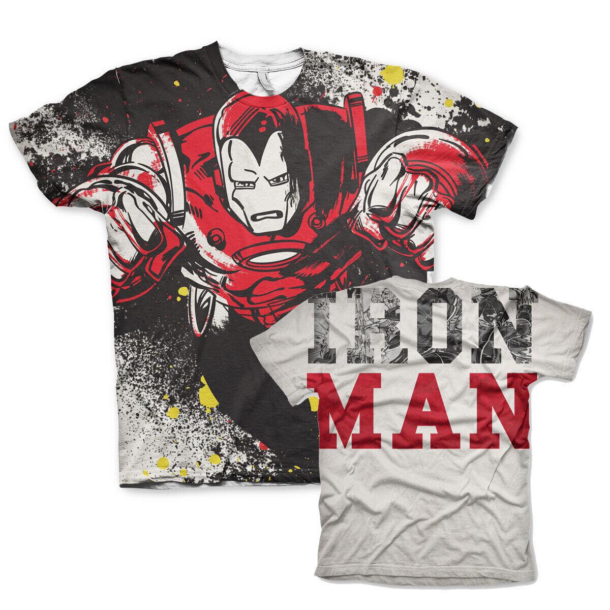 SALE Officially Licensed Marvel Comics Iron Man Allover Mens T-Shirt L