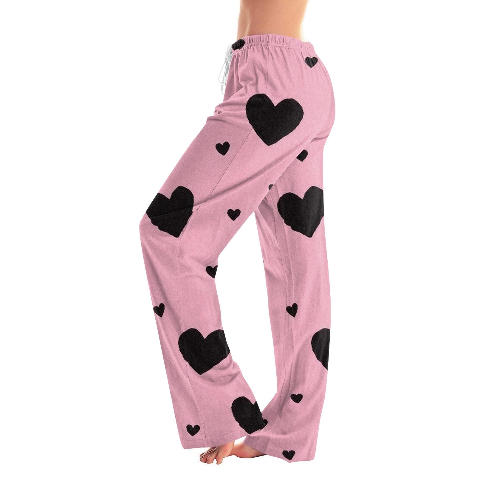 

Жіночі піжамні штани, одяг для сну, повсякденні штани на шнурках, еластичні пояси, зручні прямі вільні штани для йоги XL