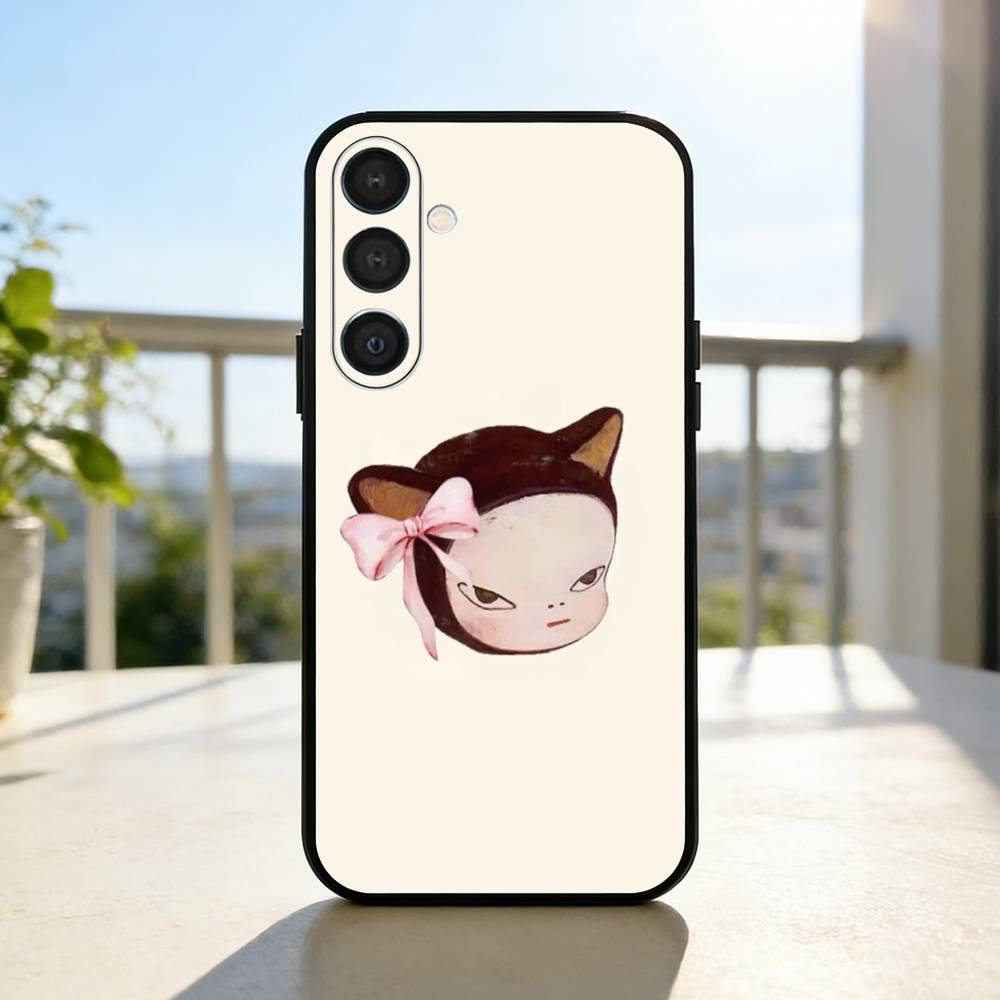 Cute Y-Yoshitomo Nara Phone Case For Samsung A73,72,71,53,52,51,22,91,80, Soft Black Cover