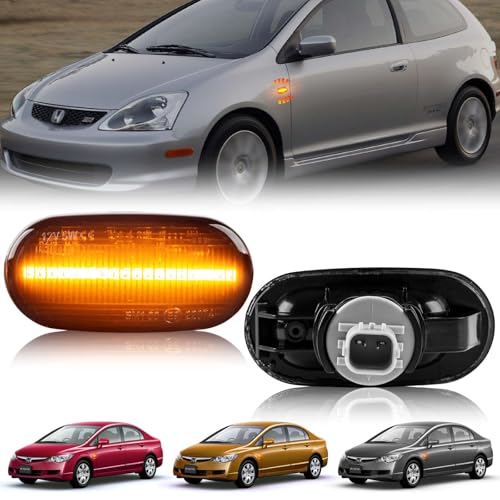 

NEIFILES Honda Civic 4D Civic Hybrid LED Боковой повторитель поворота Оригинальные запчасти Блок фары Номер детали 34301-SNW-003 Габаритный фонарь крыла Автомобиль Ин
