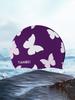 Adult Silicone Swimming Cap: Waterproof, Non-Slip, High Elasticity with Butterfly Pattern, Unisex