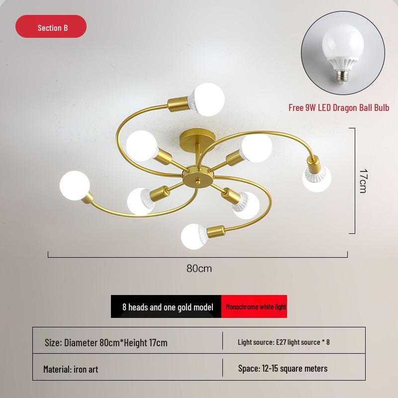 Nordic LED Ceiling Light: Modern Minimalist Design for Bedrooms & Living Rooms