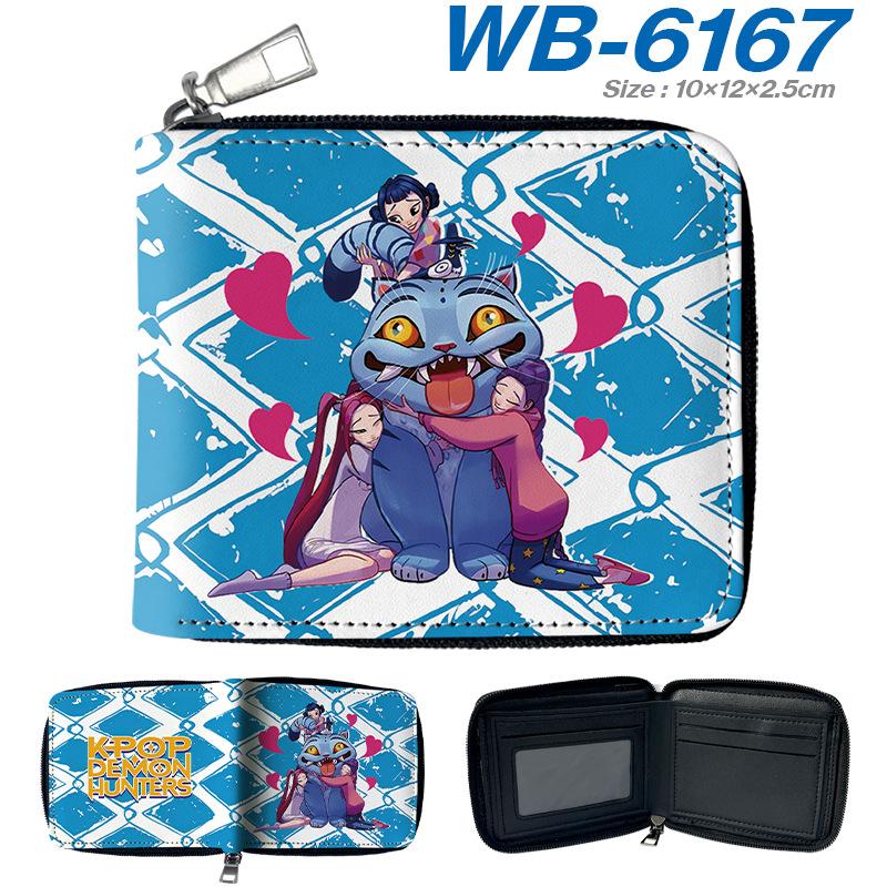 K-Pop Demon Hunters Short PU Zip Wallet Anime Card Holder Mini Coin Purse Black 1pcs