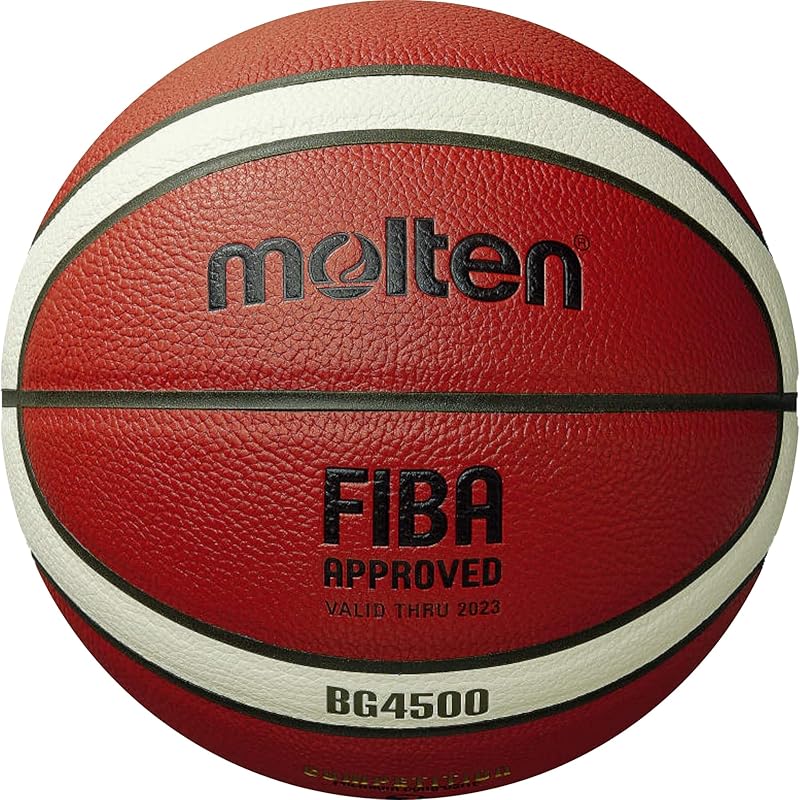 Molten BG4500 Indoor Basketball, FIBA Approved, WBBL Official Game Ball, Premium Composite Leather, Size 6, Orange/Ivory, for Boys 12, 13, 14, Girls