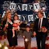 Happy New Year Decorations Hello 2026 Black Silver New Year’s Eve Banner Pre-Strung 2026 NYE Party Backdrop Supplies for Home Office School Public