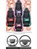 All-Season Full Surround Car Seat Cover Set - Leather & Ice Silk with Cartoon Design