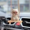 Creative Face Covering Cat Swing Car Accessories Decorative Pendant Cute Car Pendant