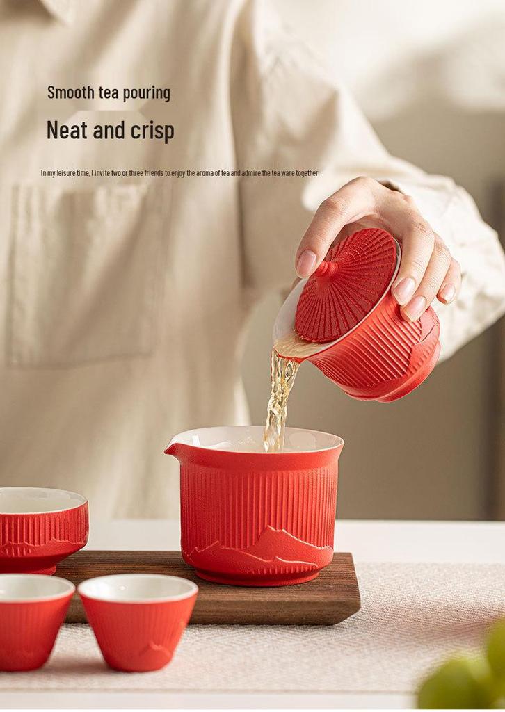Forbidden City Cultural Tea Set Gift Box - Elegant Gongfu Tea Set for Holidays, Housewarming, and New Year Souvenirs