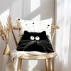 Cute Cat Cartoon Cushion Cover Soft Plush Throw Pillow Cover | Double-Sided Decorative Cushion Case | Sofa Bedroom Home Decor