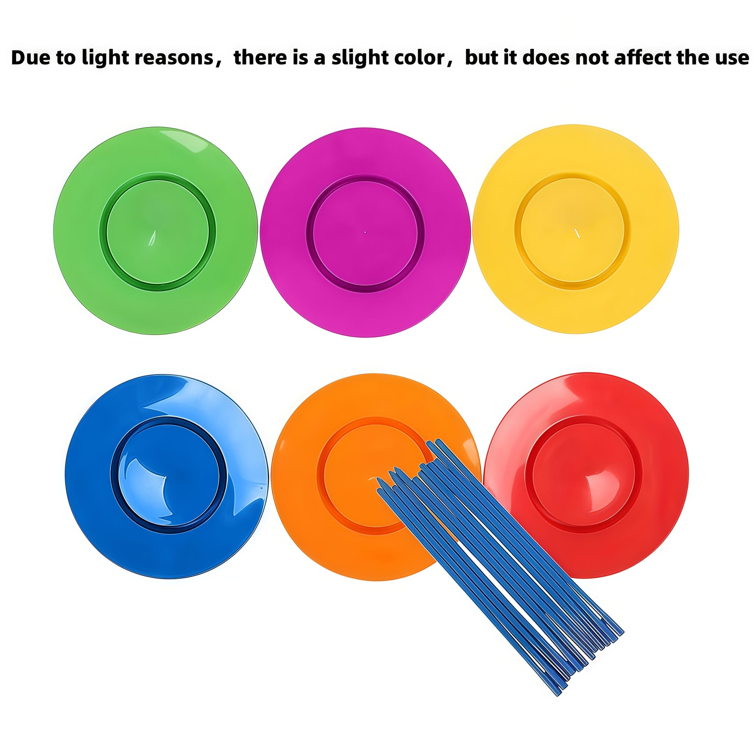 

Праздничные принадлежности, забавные аксессуары, 6-цветные вращающиеся тарелки для жонглирования и цирковых выступлений, подходят для возраста 18 лет и старше, очень занимательный праздничный предмет A Set