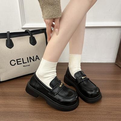 Französische Plateau-Feder neue nicht müde Füße Einzel-Schuhe Japanische JK kleine Lederschuhe