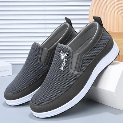 2025 New Old Beijing Cloth Shoes Men's Shoes Spring Breathable Casual Shoes Men's Flat-soled Middle-aged Dad Shoes