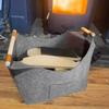 Foldable Felt Firewood Holder Versatile Large Wood Bag Functional Home Storage Organizer for Logs Clothes Newspaper