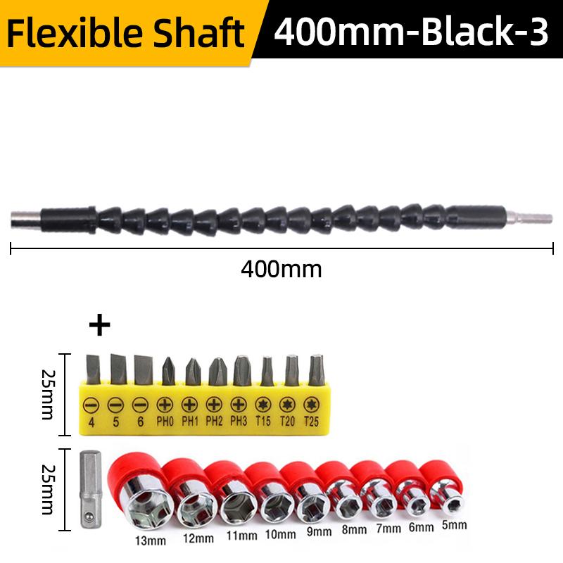 Flexible Shaft Drill Bit Extension Holder 295/400 Link Drill Hex Screwdriver Soft Driver Extend Rod Tools Slotted Phillips Star