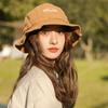 Big Brimmed Denim Bucket Hat Adjustable Sunscreen Hat Casual Jeans Fisherman Hat  Women
