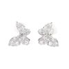 Elegant and high-end, stone-inlaid butterfly earrings, gold and silver two-color versatile temperament, no ear holes, ear clips, earrings, women's je