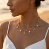 Boho Buntes Muschel Halskette Für Frauen Gold Farbe Seestern Muschel Jakobsmuschel Perlen Anhänger Choker Sommer Strand Urlaub Resort Schmuck