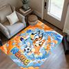 Bluey Soccer Fun Personalized Text Carpet Perfect for Game Room Kitchen Balcony Dining Room Anti-slip Rug Anime Office Decor