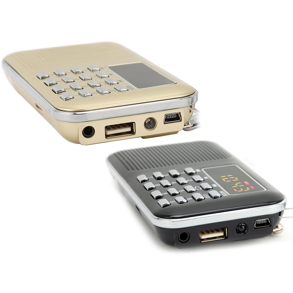 Digital Radio Mini Portable Radio Subwoofer Card MP3 Player Bass Speaker for Senior