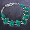 Emerald (Simulated) Gemstone 925 Sterling Silver Jewelry Necklace 18" m2l43
