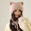 Knitted Hat Autumn Winter Cartoon Bear Wool Hat Women's Winter Warm Hat