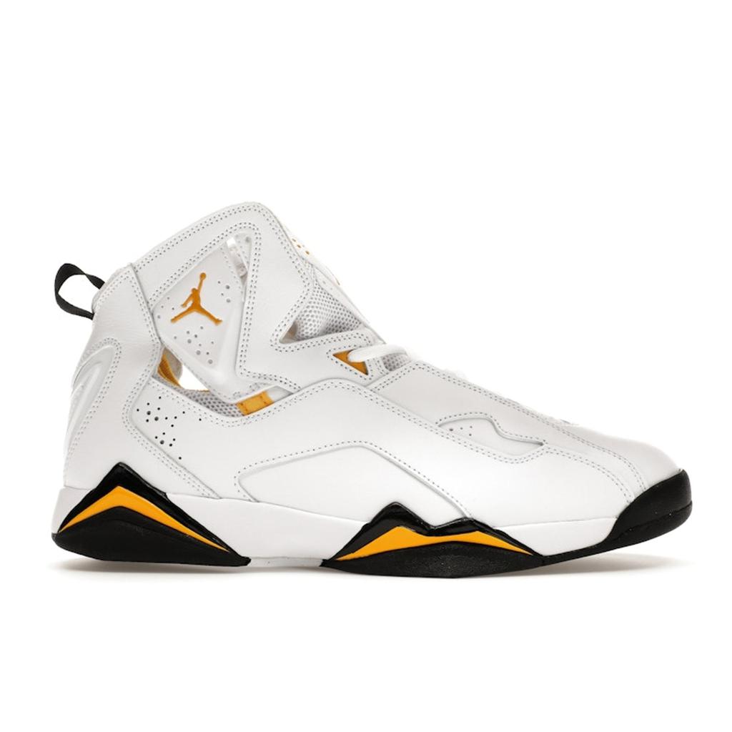 Air Jordan Jordan True Flight White Yellow Ochre Men Sneakers Black 342964-107