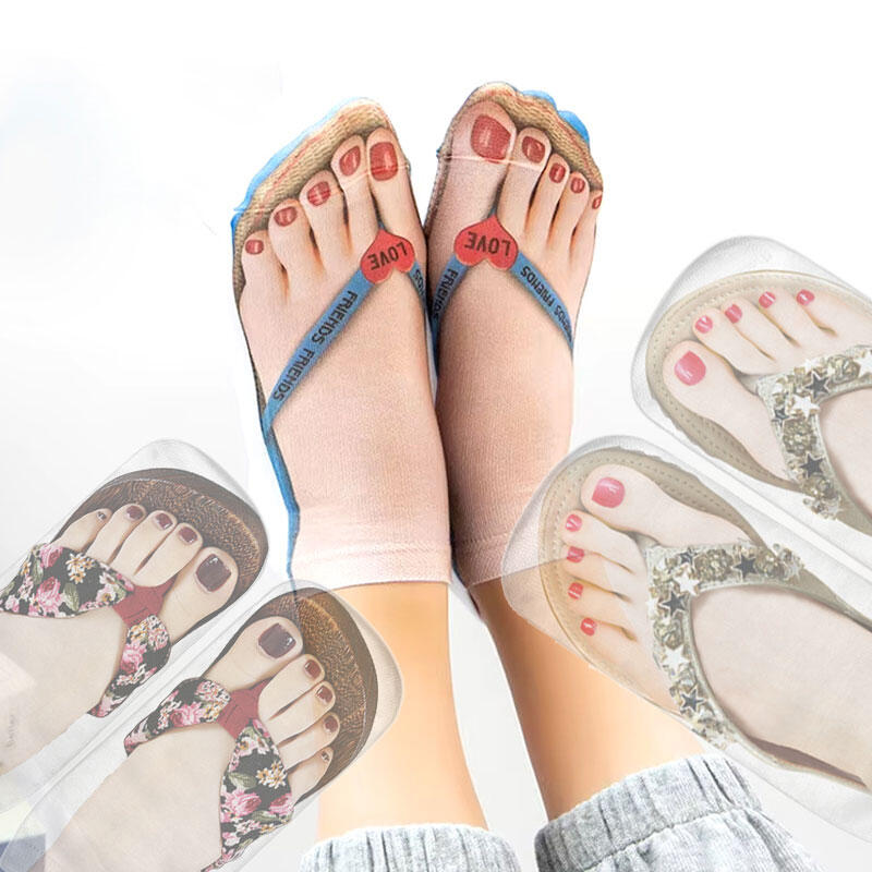 Useless socks that are worthless and funny Floral-Black