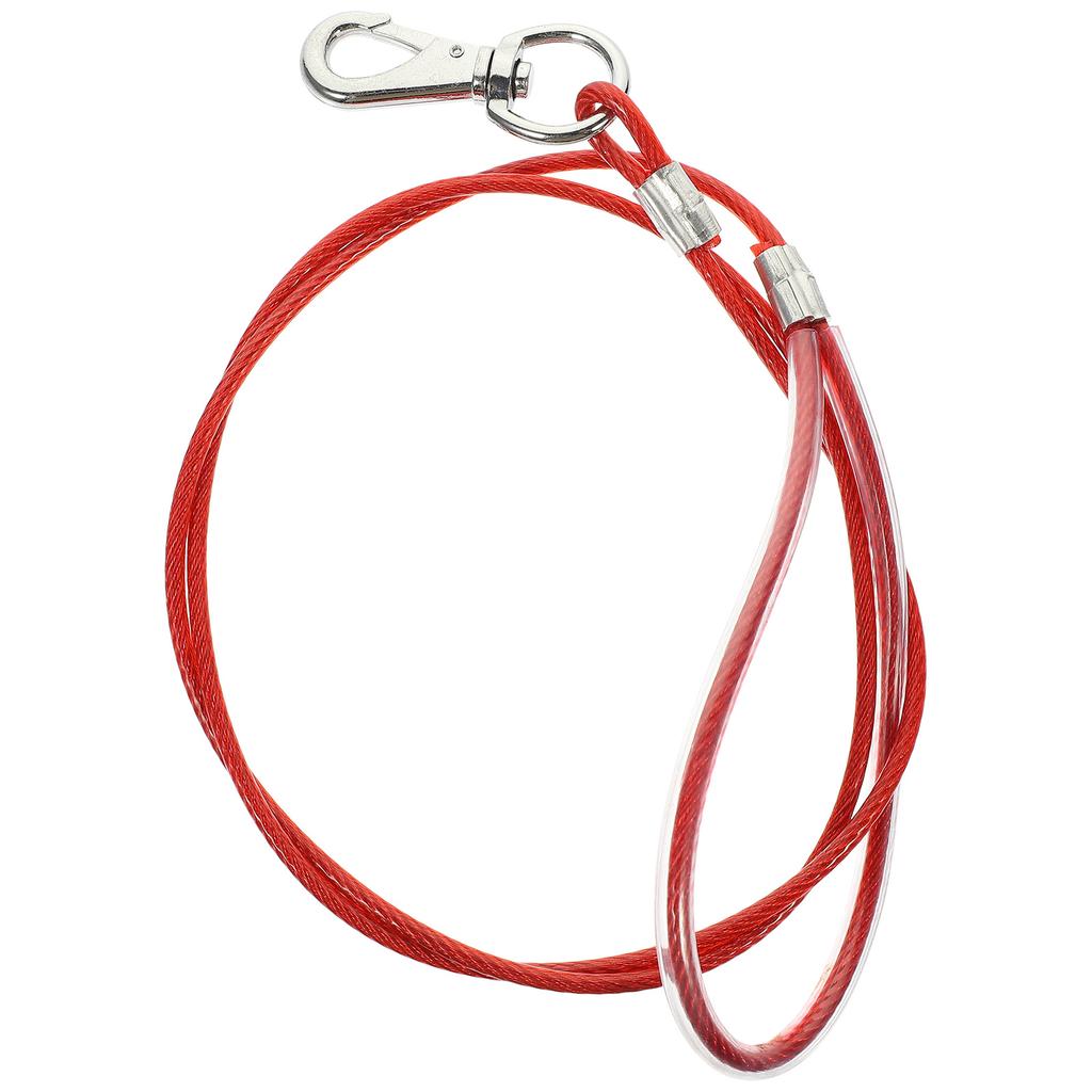 Chew Proof Dog Leash Metal Steel Wire Wear-Resistant Puppy Traction Rope Lightweight Durable Pet Chain for Safety and