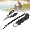 Fishing Plier Multipurpose Portable Fishing Pliers Fish Grips with Lanyard and SheathBlack