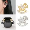 Elegant Horse Shaped Ear Clip Attachment For FreeClip 1 2 Earbuds Enhancer Coppers Zircons Embellishment
