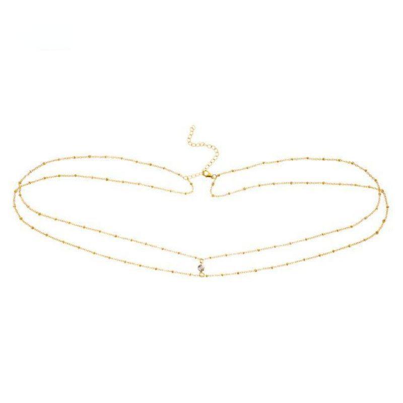 Double Layer Bead Ladies Waist Belly Chain Piercing Jewelry Fashion Body  Trendy Jewelry Accessories Spring Summer Gifts