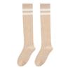 Women Striped Cotton Long Socks Japanese Jk Black White Knee High Stockings Long Tube Leg Solid Color Girls Students Warm Socks
