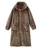 Warm Room Dress Made by a Blanket Size L [Nissen] Pajama/Roomwear Tops, (Wearable Blanket) Shop, Mocha,