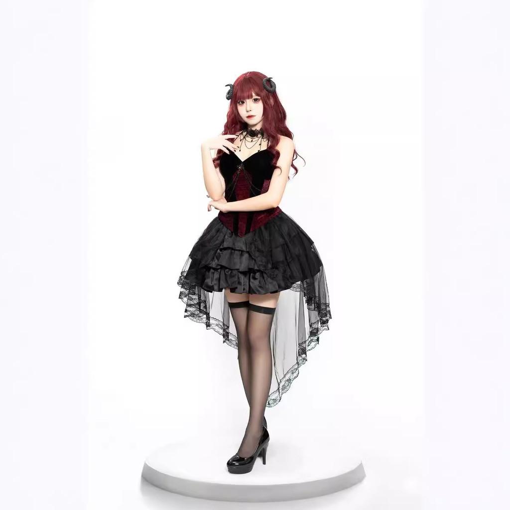Dark Fantasy Witch Cosplay Dress With Spandex Material For Stage Performances