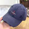 Fashion Hat Couple Korean Version Letter Embroidery Yellow Baseball Cap Women's Spring and Summer Simple Versatile Face Small Soft Top Cap