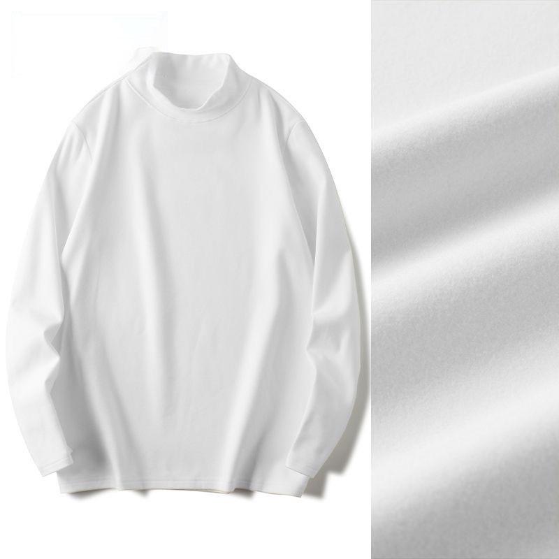 Unisex Thermal Half-Turtleneck Long Sleeve Tee for Autumn/Winter