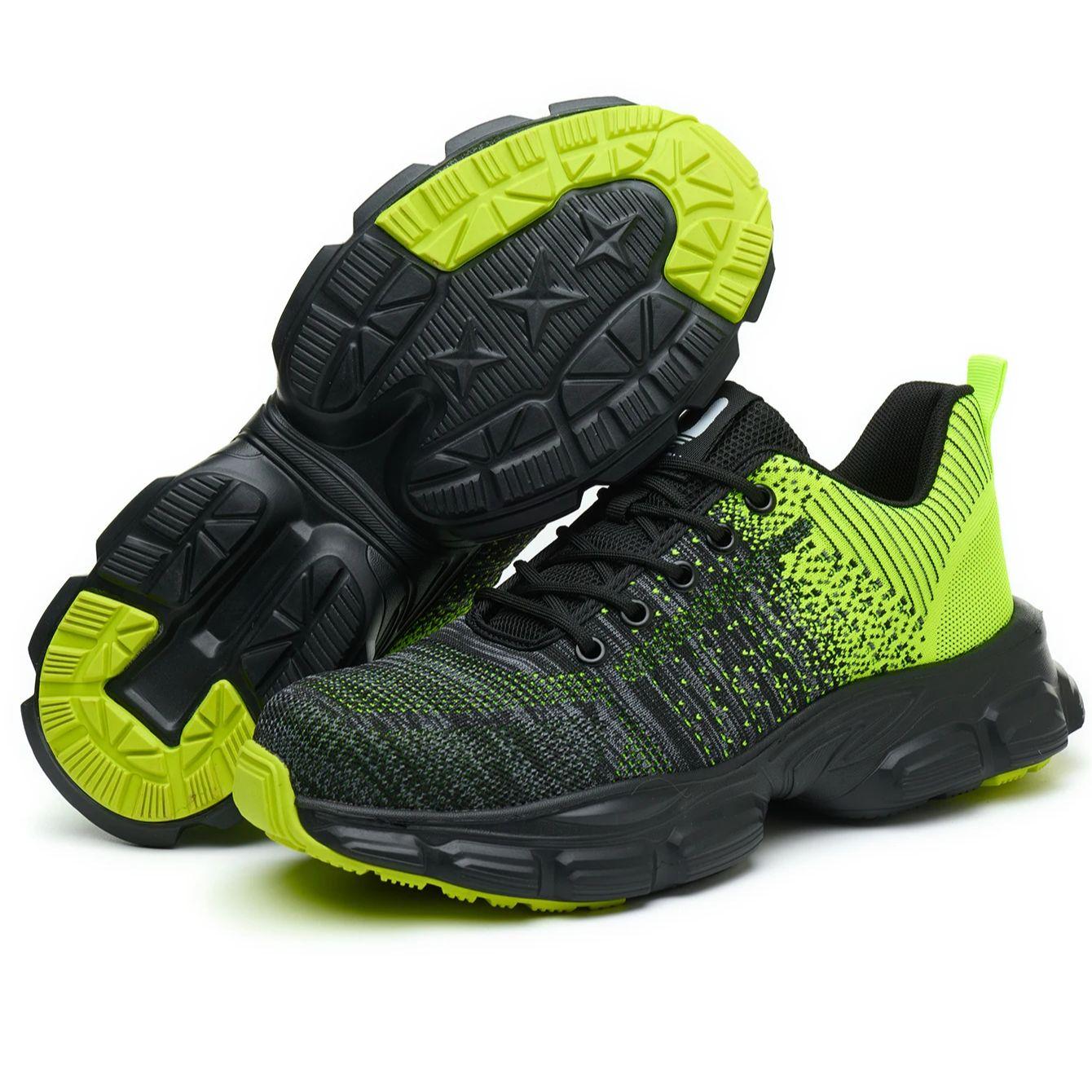 

Женская защитная обувь со стальным подноском, ударопрочная, устойчивая к проколам, воздухопроницаемая, легкая, чисто черные простые кроссовки, женская рабочая обувь 36