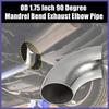 OD 1.75" 90 Degree 1.5mm Thickness Bend Tube Exhaust Elbow Pipe for Car