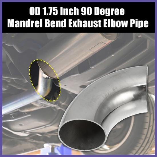 OD 1.75" 90 Degree 1.5mm Thickness Bend Tube Exhaust Elbow Pipe for Car