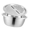 Multifunctional Stainless Steel Basin Set Kitchen Strainer Kitchen Cooking Colander Set Suitable for Efficient Cooking