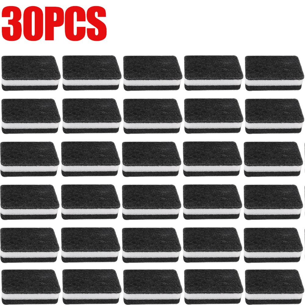 

Утолщенная двухсторонняя губка для мытья посуды, черная, сэндвич-белая, для удаления пятен, чистящая салфетка для чистки кастрюль, мисок, раковин