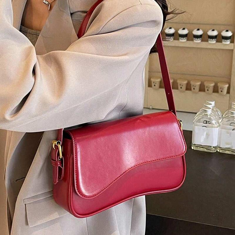 Yogodlns Vintage kožené crossbody kabelky pro ženy Designové Dámské Kabelky a peněženky přes rameno přes rameno s malou klopou Taška do podpaží