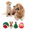 Funny Pet Dog Toys Set Latex Dog Chew Toy Squeaky  Dog Toys for Small Medium Dogs Interactive Puppy Christmas Socks Toy Set