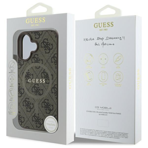 Guess Guhmp16Sg4Gfrw Iphone 166.1 Brązowy/Brown Hardcase 4G Ring Classic Logo Magsafe