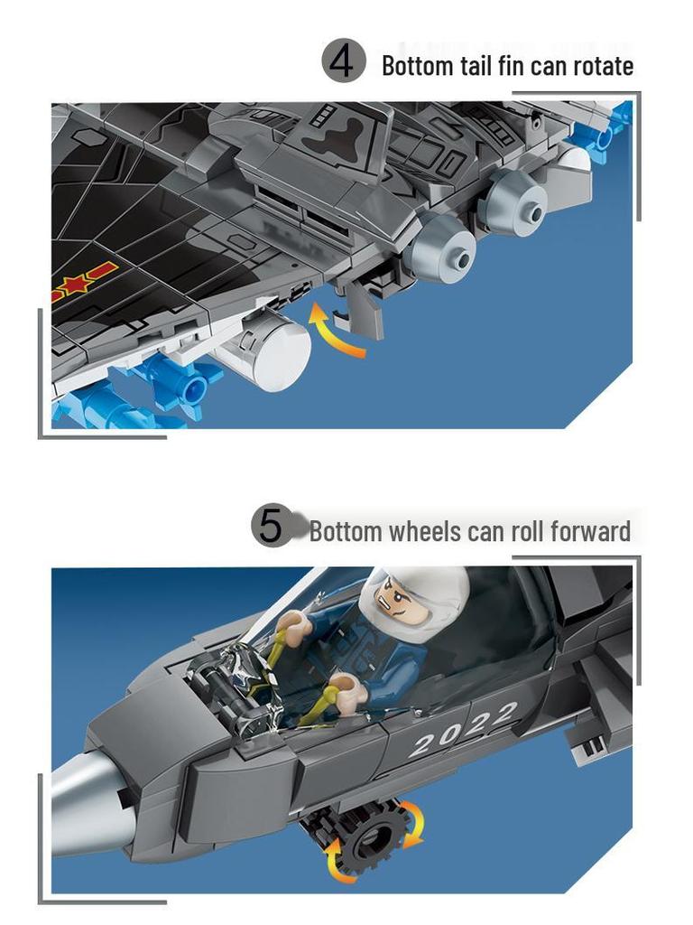 Le Yi J-20 Stealth Fighter Building Blocks Toy Set