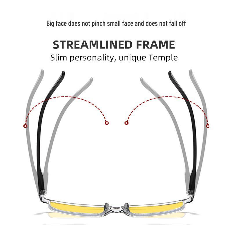 Y023 Ultra-Light Anti-Blue Light Night Vision Sunglasses for Men - Ideal for E-sports, Mobile Viewing, Gaming, and Computer Use