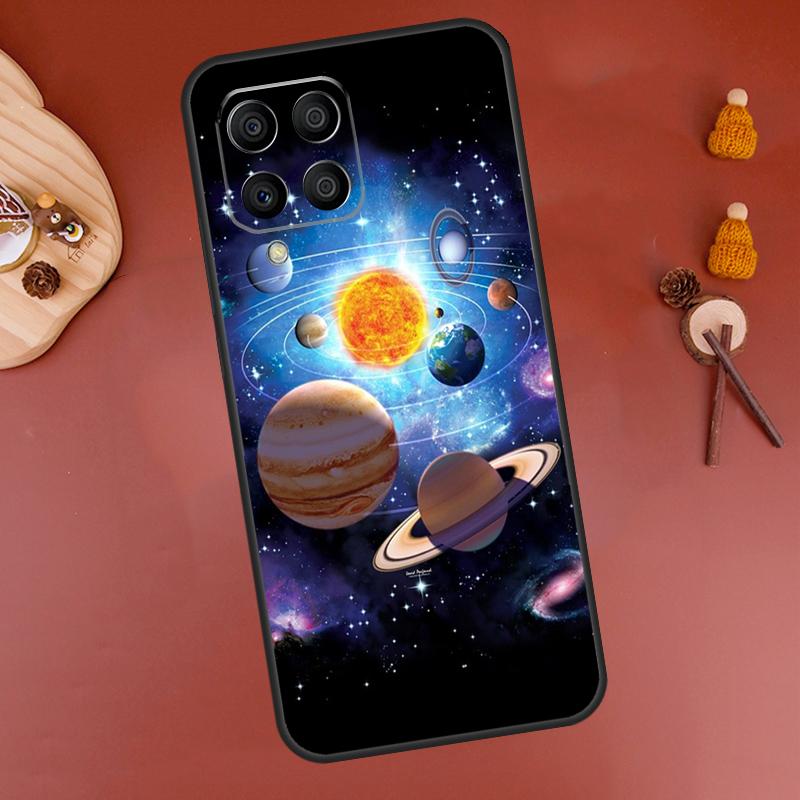 Outer Space Planet Stars Moon Case For Samsung Galaxy M52 M32 M22 M12 M13 M23 M33 M53 M14 M34 M54 M20 M30s M31s M51 Cover