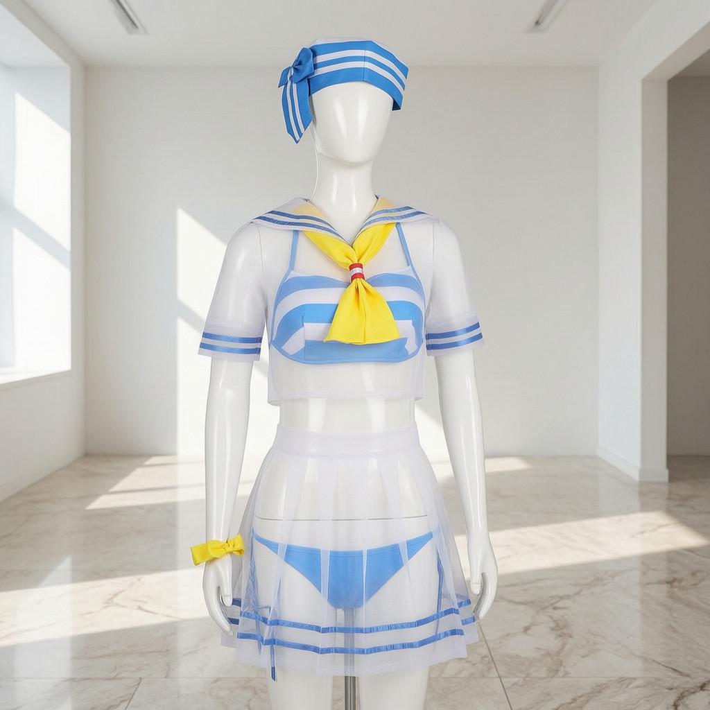 Re Life In A Different World From Zero Cosplay Costume Sailor Swimsuit For Anime Role Play Summer