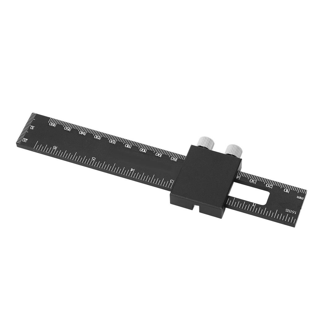 T Square Woodworking Ruler Aluminum Alloy Adjustable Slide Stop Scribing Marking Ruler Metric Inch